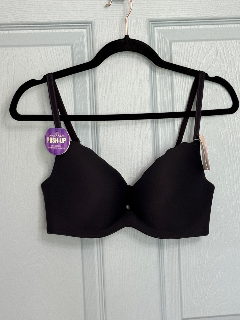 b.tempt'd Wacoal Black Convertible Scalloped Cup Push Up Bra 34D NWT 958287